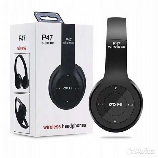 Беспроводные Bluetooth наушники P47 red/black