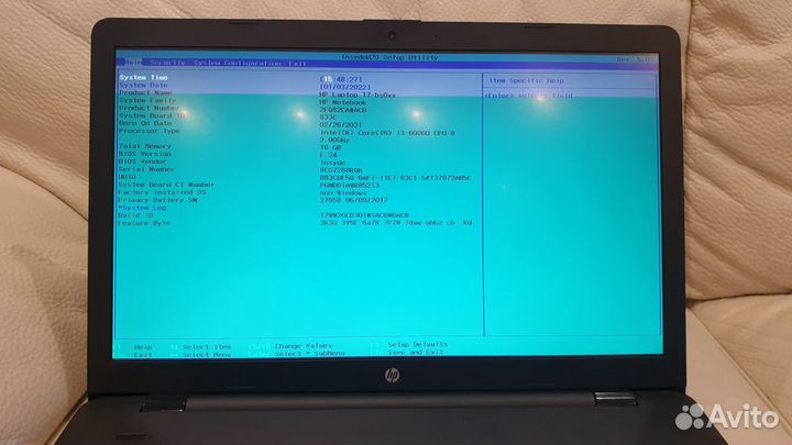 HP Laptop 17-bs036ur (16Gb RAM / 512SSD) (2FQ82EA)