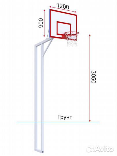 Баскетбольная стойка Pio 981205