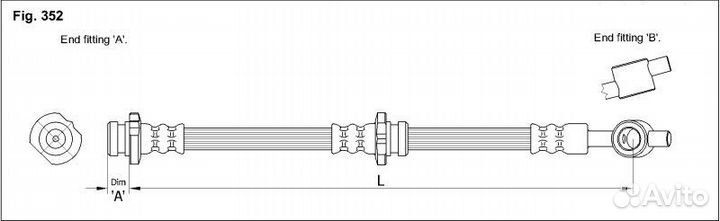 Шланг тормозной передн лев nissan: almera II 00- K