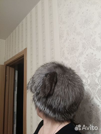 Шапка из чернобурки женская