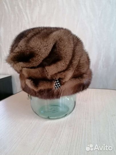 Шапка зимняя норковая женская