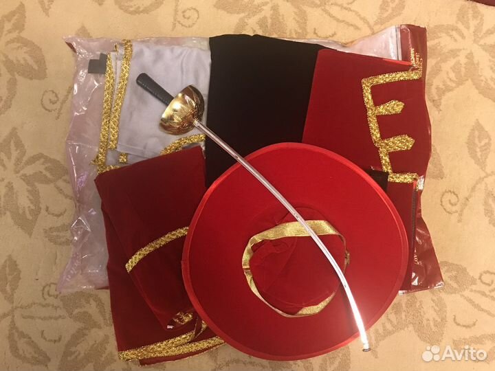 Карнавальный костюм кот в сапогах р.32