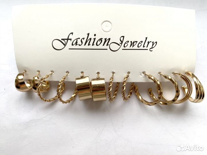 Серьги женские металлические