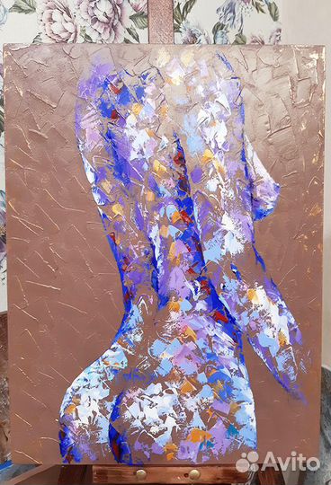 Интерьерная картина с девушкой в стиле ню