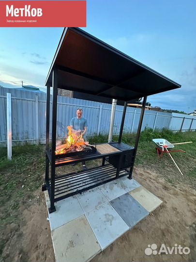 Кованые мангалы с крышей