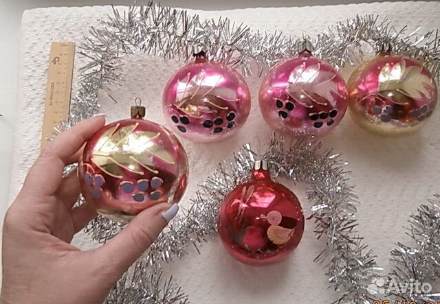Ёлочные игрушки СССР - шары и другие