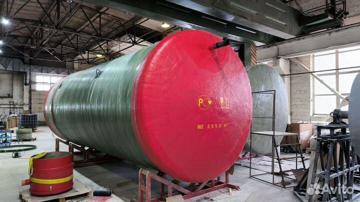 Пожарный резервуар 50м3 из стеклопластика