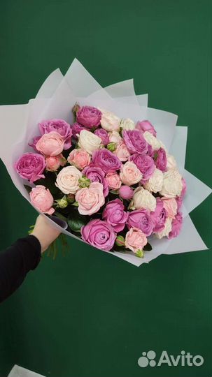 Моно букеты из роз