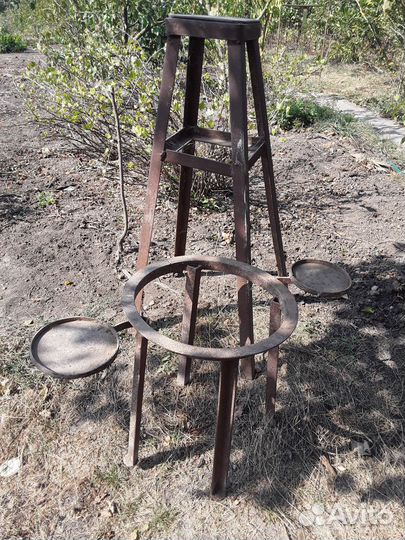 Подставка цветы инструмент прочный советский метал