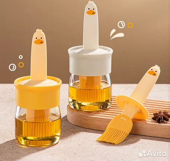 Ёмкость для масла с силиконовой кисточкой