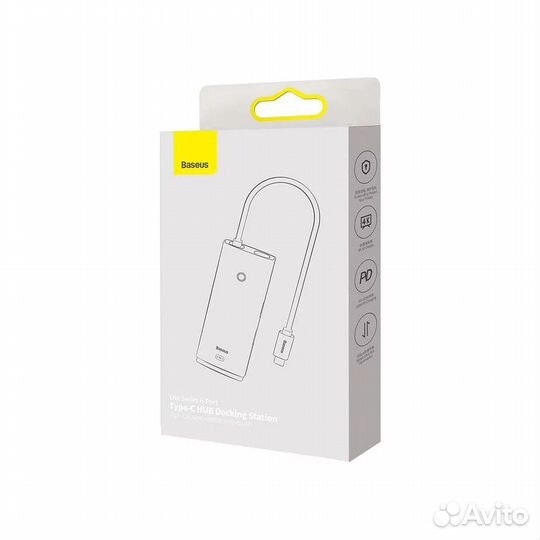 Хаб Baseus Lite Series 6-Port Type-C HUB Docking S