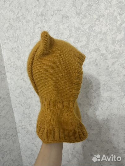 Шапка шлем с круглыми ушками