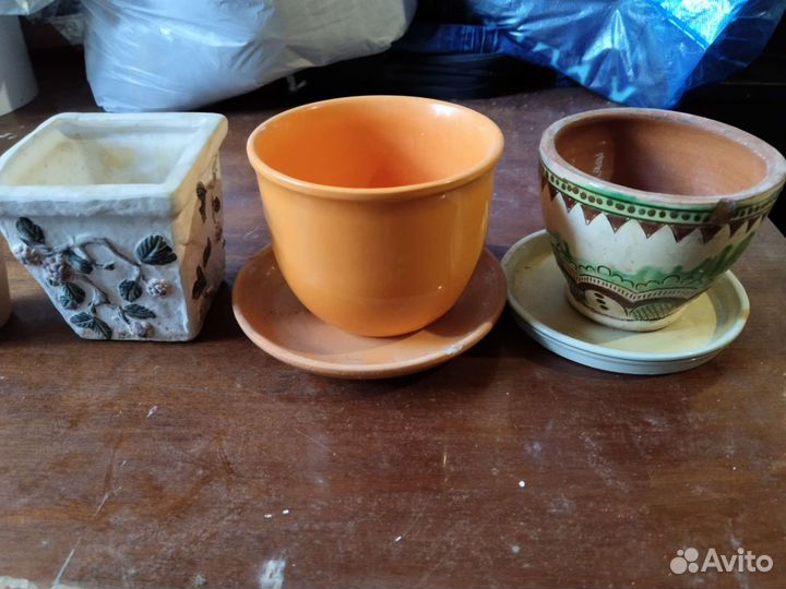Керамические цветочные горшки