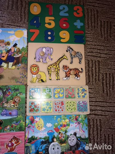 Деревянные пазлы вкладыши