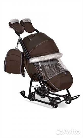Санки коляска детские зимняя 2 в 1 Ника