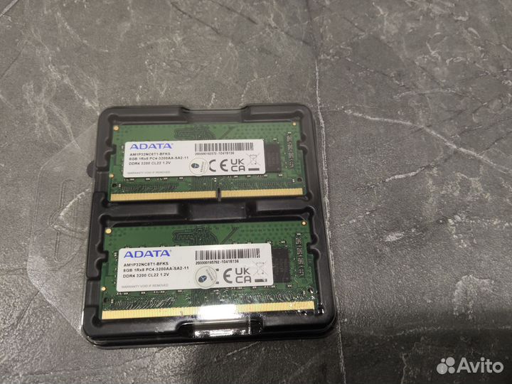 Оперативная память Adata ddr4 3200 2x8Gb