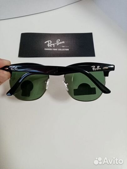 Очки Ray-Ban clubmaster зелёные стекло