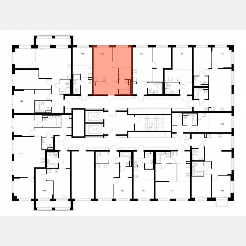 1-к. квартира, 37,6 м², 5/16 эт.