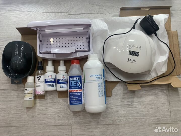 Расходники для маникюра и педикюра, лампа, дизайны