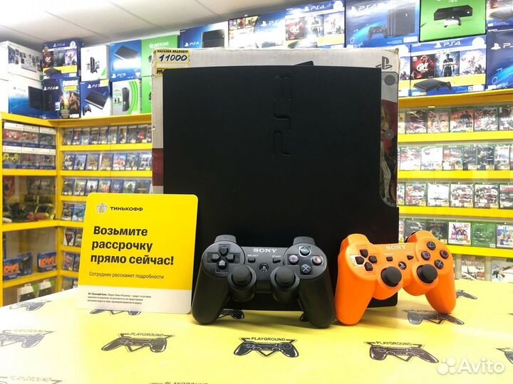 PS3 Slim 320GB Модифицированная + 2 Геймпада