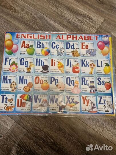 Английский алфавит и счет плакаты новые