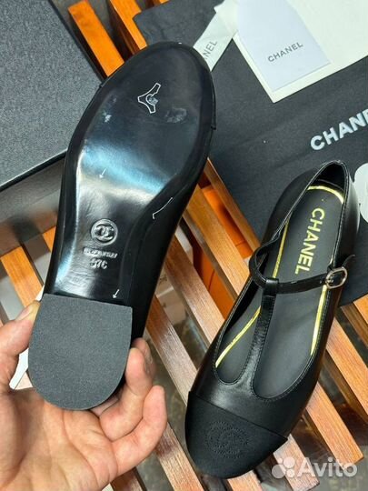 Туфли женские Chanel Mary Janes чёрные