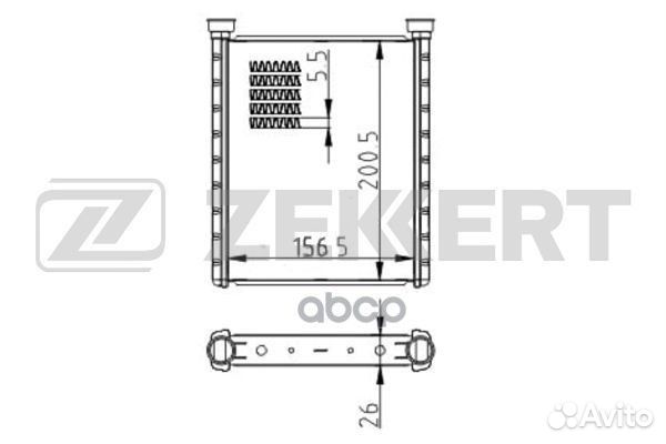Радиатор отоп. Hyundai Solaris IV 10- Kia Rio