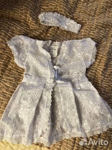 Крестильное платье набор новый