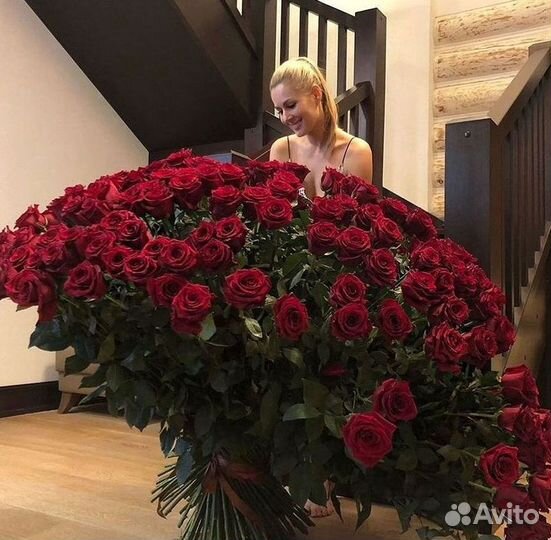 Розы высокие Доставка цветов