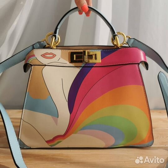 Сумка fendi peekaboo натуральная кожа