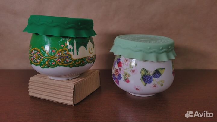 Банка с силиконовой крышкой Мечеть и цветы