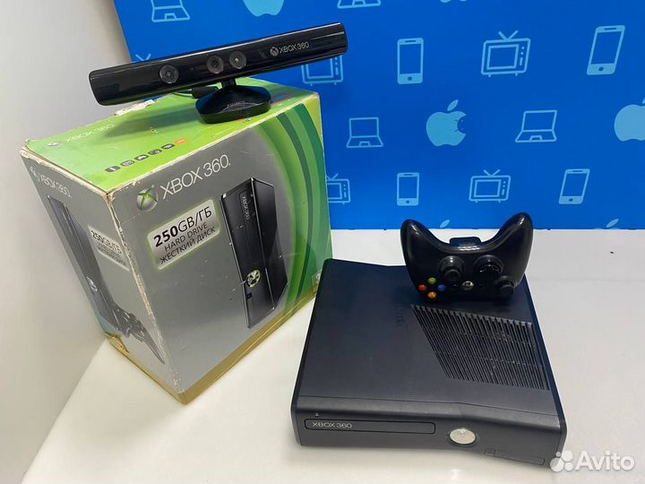 Xbox 360 Slim 250GB Freeboot 40+ игр Гарантия