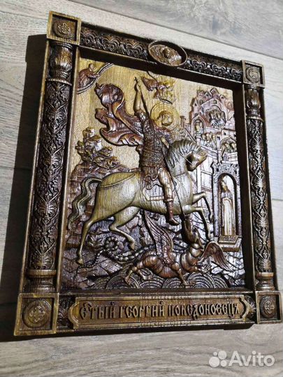 Резные иконы из дерева