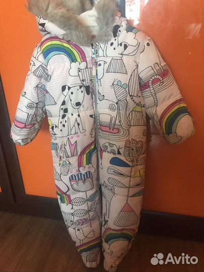 Зимний комбинезон для девочки до года Next
