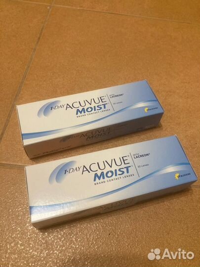 Линзы контактные acuvue moist 1-Day -2.5