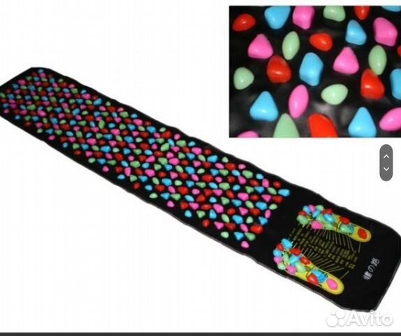 Дорожка(коврик) массажная с цветными камнями