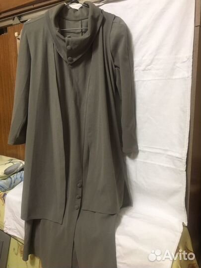 Платплатьетсверху безрукавка накидкой50-52 размер