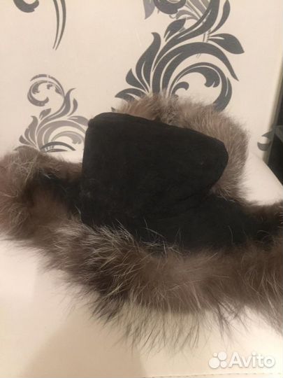 Шапка-ушанка из чернобурки