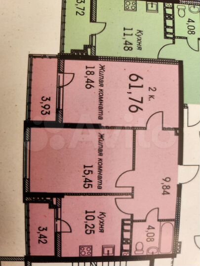 2-к. квартира, 65 м², 4/12 эт.