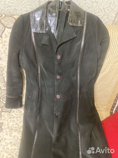 Плащ натуральный, замшевый