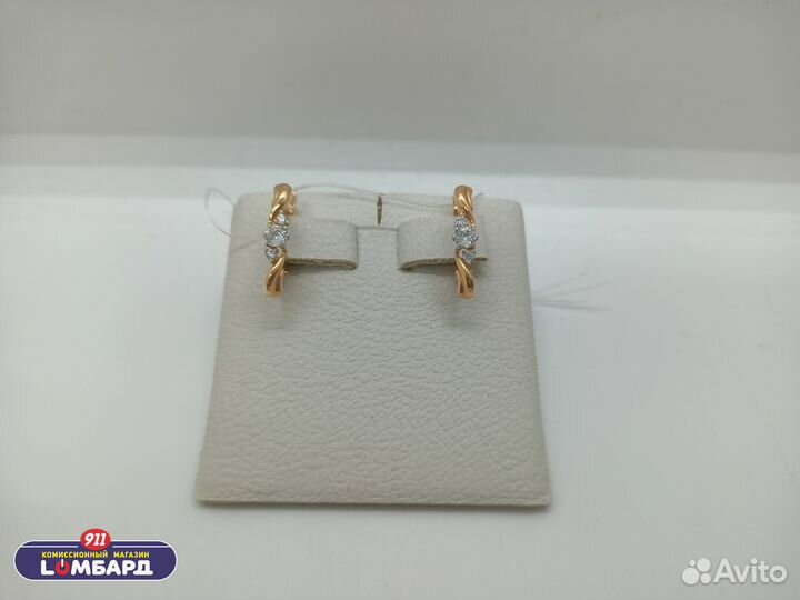 Золотые серьги 585