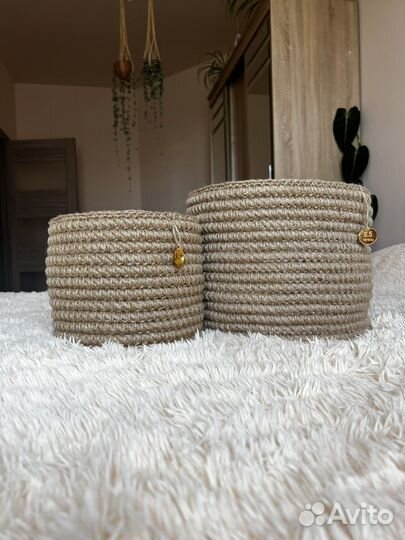 Корзина из джута