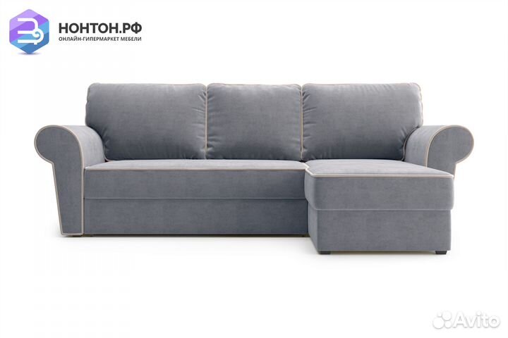Диван угловой дельфин Прованс серый