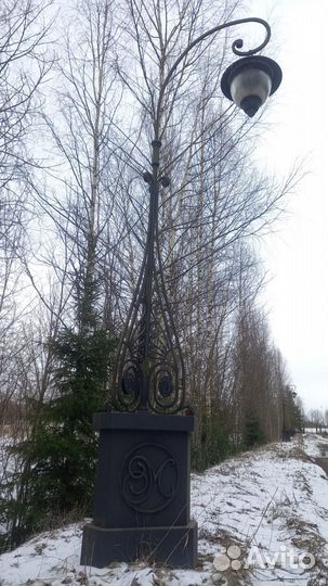 Фонарь уличный кованый
