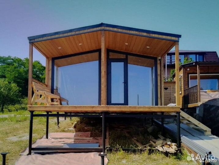 Дом Барнхаус 7х4,8 с террасой DO-1634