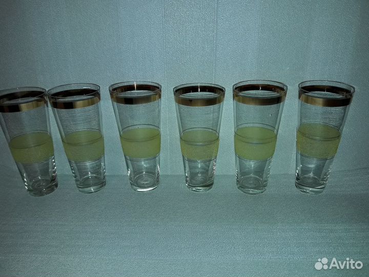 Комплект 6 стаканов на подносе