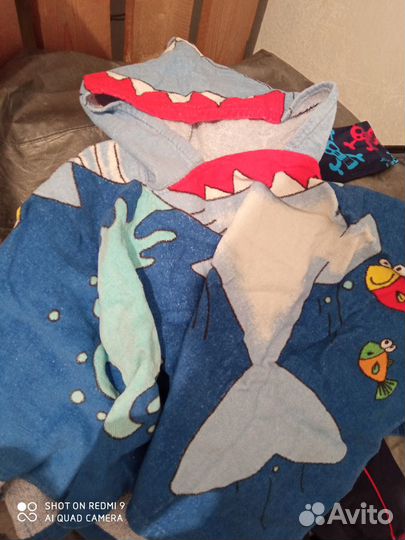 Полотенце-капюшон+костюм для плавани, бу