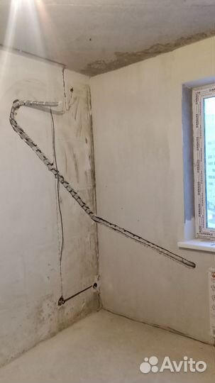 Закладка трассы для кондиционеров в 2 этапа