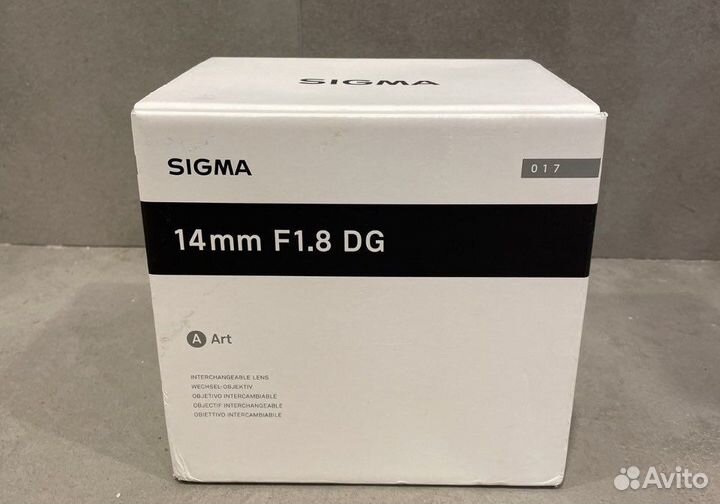 Sigma AF 14 f/1.8 DG HSM Art Nikon F, Новый